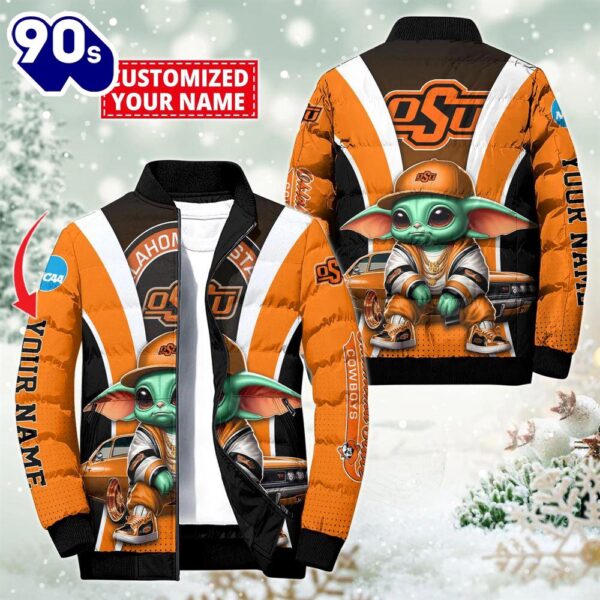 NCAA Oklahoma State Cowboys Sport Baby Yoda Puffer Jacket For Fans – NCAA Puffer Jacket