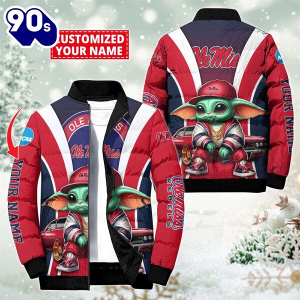 NCAA Ole Miss Rebels Sport Baby Yoda Puffer Jacket For Fans – NCAA Puffer Jacket