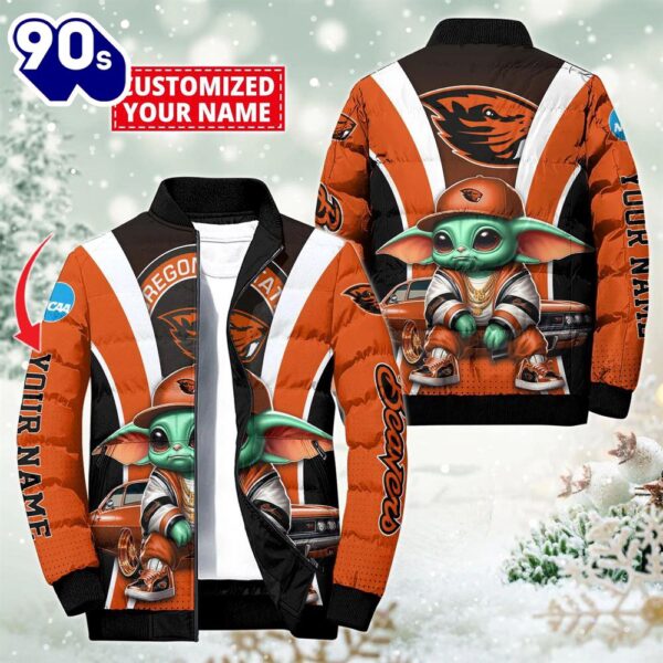 NCAA Oregon State Beavers Sport Baby Yoda Puffer Jacket For Fans – NCAA Puffer Jacket