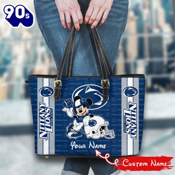 NCAA Penn State Nittany Lions Mickey Women Leather Tote Bag