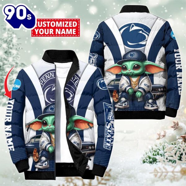 NCAA Penn State Nittany Lions Sport Baby Yoda Puffer Jacket For Fans – NCAA Puffer Jacket