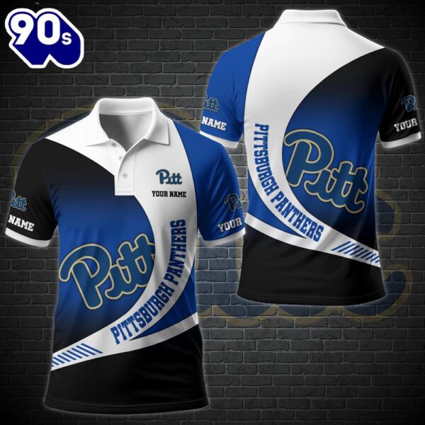 NCAA Pittsburgh Panthers Team Polo Shirt Custom Your Name  Gift Christmas