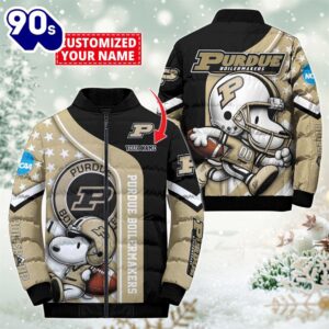 NCAA Purdue Boilermakers Snoopy Puffer…