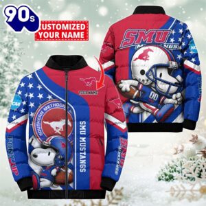 NCAA SMU Mustangs Snoopy Puffer…