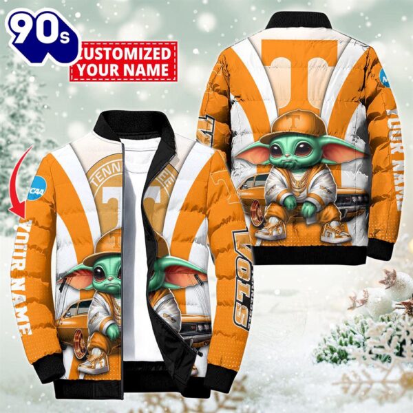 NCAA Tennessee Volunteers Sport Baby Yoda Puffer Jacket For Fans – NCAA Puffer Jacket