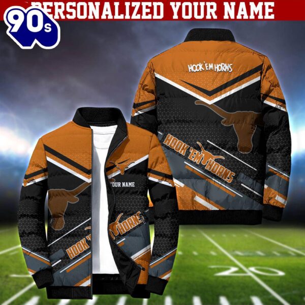 NCAA Texas Longhorns Puffer Jacket Personalized Your Name – Sport Puffer Jacket