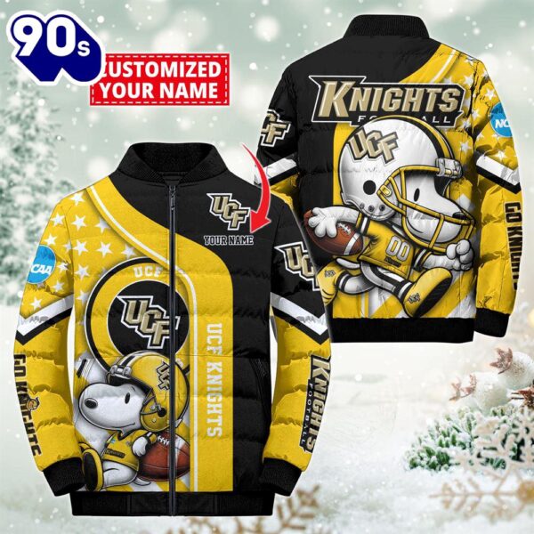 NCAA UCF Knights Snoopy Puffer Jacket Custom   For Fans