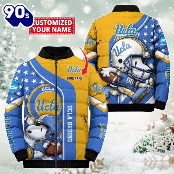 NCAA UCLA Bruins Snoopy Puffer Jacket Custom   For Fans