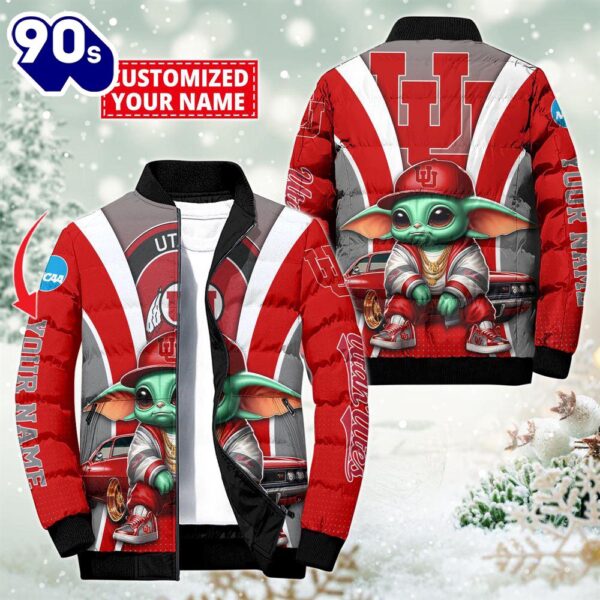 NCAA Utah Utes Sport Baby Yoda Puffer Jacket For Fans – NCAA Puffer Jacket