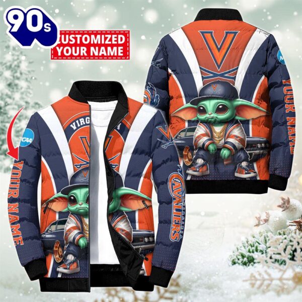 NCAA Virginia Cavaliers Sport Baby Yoda Puffer Jacket For Fans – NCAA Puffer Jacket