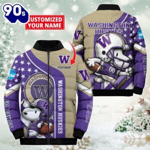 NCAA Washington Huskies Snoopy Puffer…