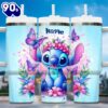 Neon Light Colorful Stitch Cartoon Custom Stanley Quencher 40oz Stainless Steel Tumbler With