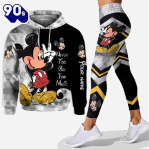 Never Too Old For Magic - Personalized Mickey Mouse Hoodie And Leggings Set