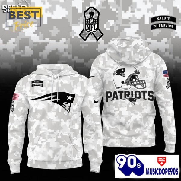 New England Patriots Camo 2024 Salute to Service Hoodie, Jogger, Cap