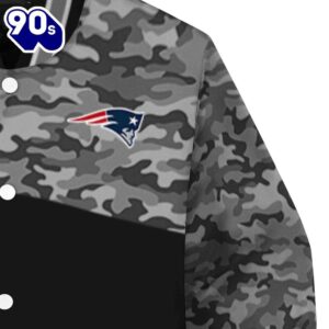 New England Patriots Camo Patchwork Black Jacket