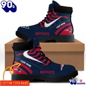 New England Patriots Custom Boots Shoes Idea Gift For Fan