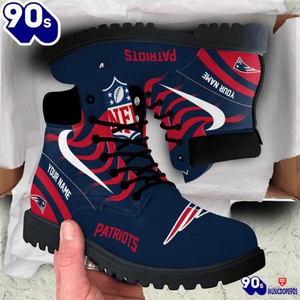 New England Patriots Custom Boots Shoes Idea Gift For Fan