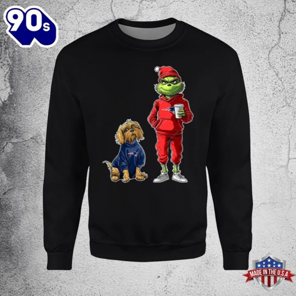 New England Patriots Grinch Christmas Football Sweatshirt