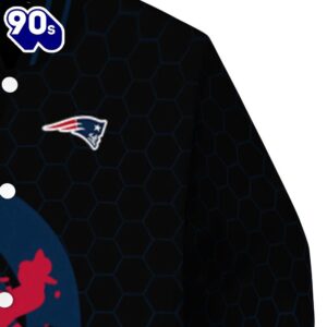 New England Patriots Hexagonal Pattern Blue Black Jacket