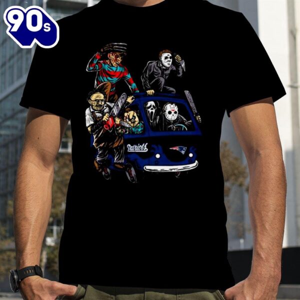 New England Patriots Horror Movies Characters Halloween 2024 Shirts