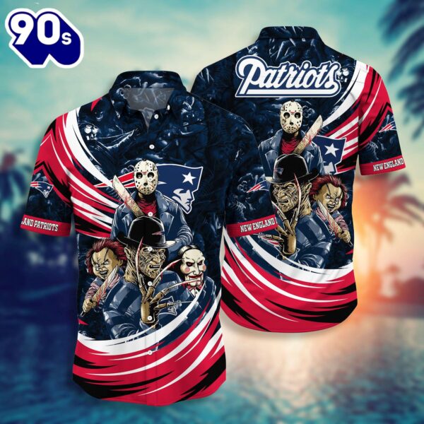 New England Patriots NFL  Halloween Horror Movies Hawaiian Shirts