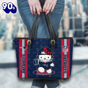 New England Patriots NFL Kitty Women Leather Tote Bag   Gift For Christmas