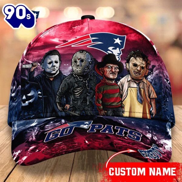New England Patriots  NFL Personalized Trending Cap Mixed Horror Movie Characters