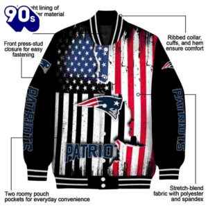 New England Patriots Patriotic Theme Black Jacket