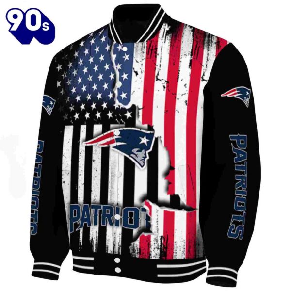 New England Patriots Patriotic Theme Black Jacket