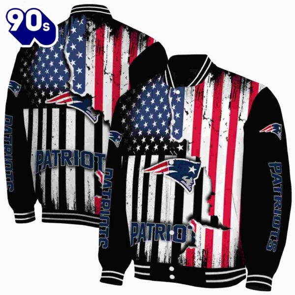 New England Patriots Patriotic Theme Black Jacket