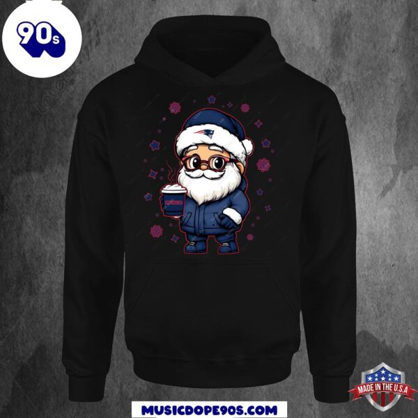 New England Patriots Santa Christmas Football Hoodie