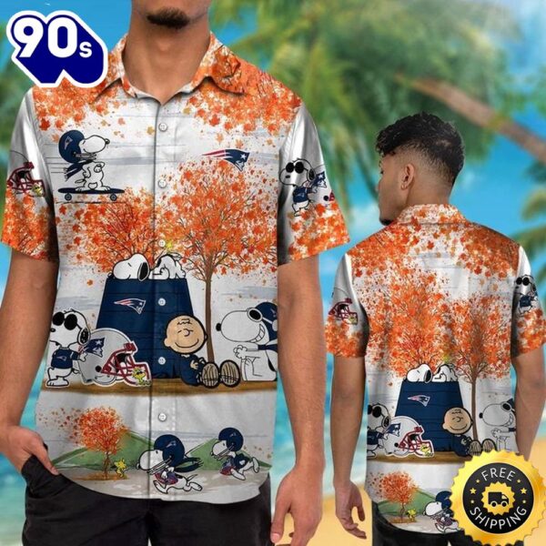 New England Patriots Snoopy Autumn Hawaiian Shirt