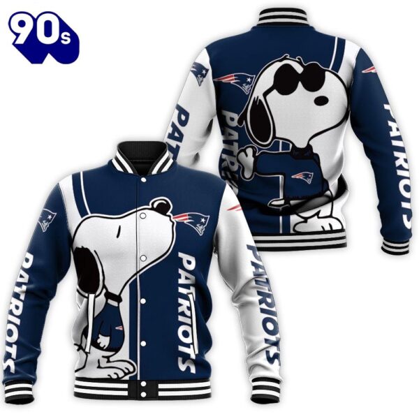 New England Patriots Snoopy Lover 3D Printed Baseball Jacket For Men Women