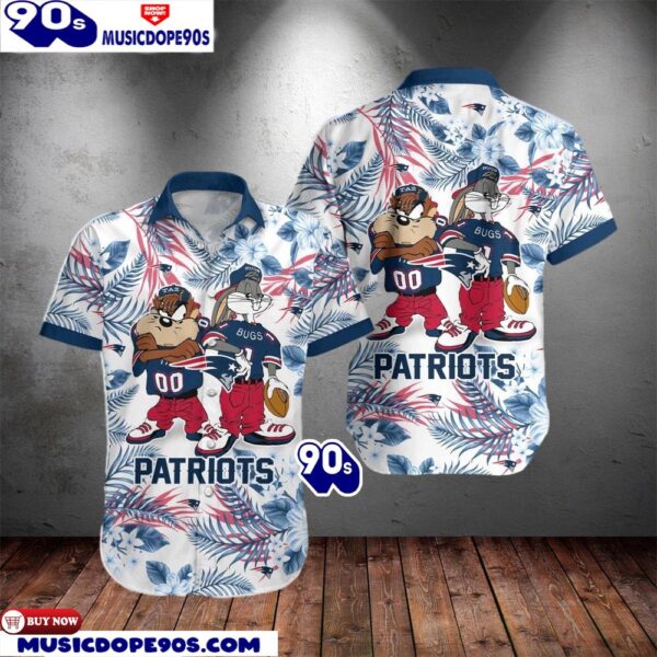 New England Patriots Taz And Bugs NFL Teams Hawaiian Shirt