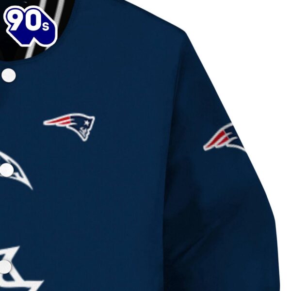 New England Patriots Tribal Art Blue White Black Jacket