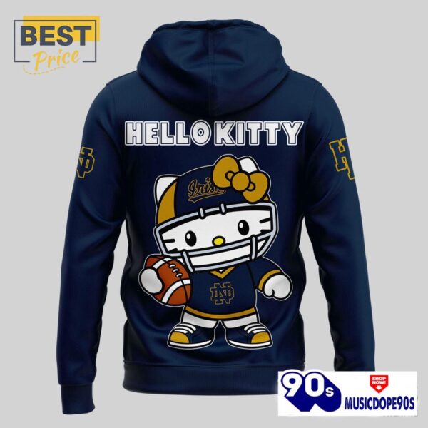 New Hello Kitty X Notre Dame Navy Football Hoodie