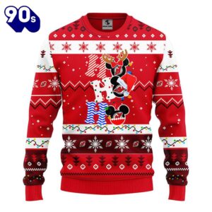 New Jersey Devils Hohoho Mickey Christmas Ugly Sweater
