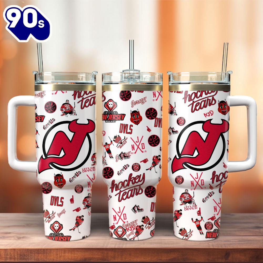 New Jersey Devils Ice Hockey NHL Sport Custom Stanley Quencher 40oz Stainless Steel Tumbler - NHL Tumbler 40oz New Jersey Devils Ice Hockey NHL Sport Custom Stanley Quencher 40oz Stainless Steel Tumbler - NHL Tumbler 40oz