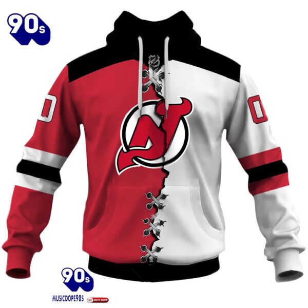 New Jersey Devils Personalized NHL Mix Jersey Hoodie Set