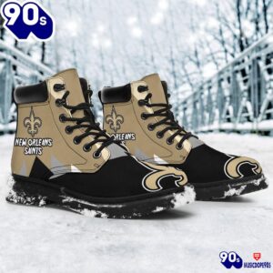 New Orleans Saints All Season Boots Casual Shoes Vegan Leather Custom Boot Shoes