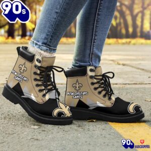 New Orleans Saints All Season Boots Casual Shoes Vegan Leather Custom Boot Shoes