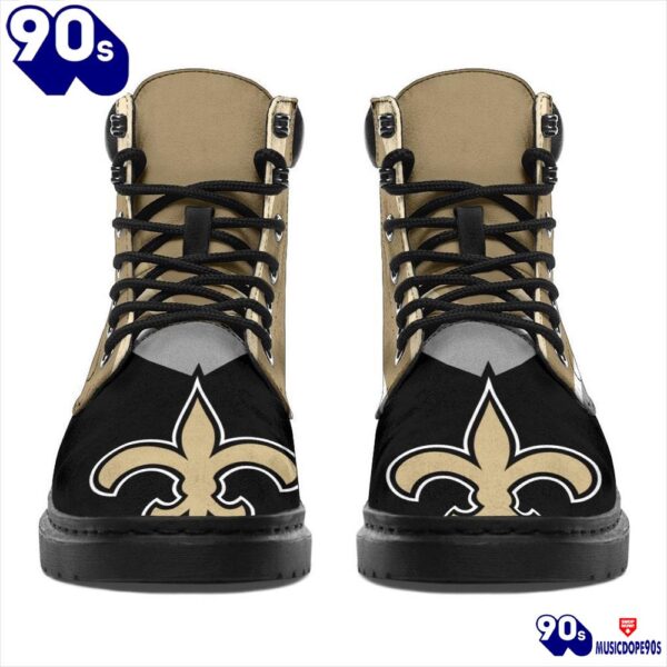 New Orleans Saints All Season Boots  Casual Shoes  Vegan Leather Custom Boot Shoes