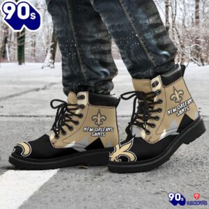 New Orleans Saints All Season Boots Casual Shoes Vegan Leather Custom Boot Shoes