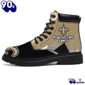 New Orleans Saints All Season Boots Casual Shoes Vegan Leather Custom Boot Shoes