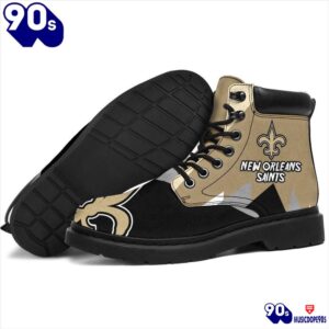 New Orleans Saints All Season Boots Casual Shoes Vegan Leather Custom Boot Shoes