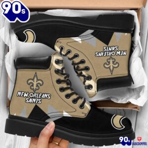 New Orleans Saints All Season Boots Casual Shoes Vegan Leather Custom Boot Shoes