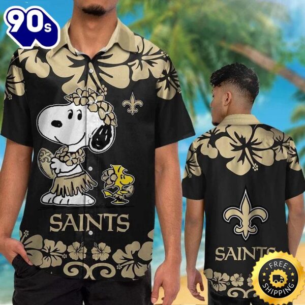 New Orleans Saints &amp Snoopy Hawaiian Shirt