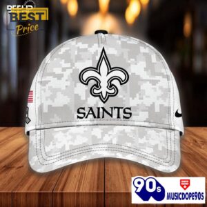 New Orleans Saints Camo 2024 Salute to Service Hoodie, Jogger, Cap