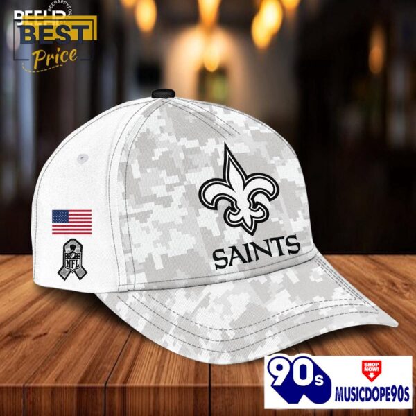 New Orleans Saints Camo 2024 Salute to Service Hoodie, Jogger, Cap