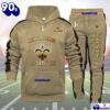 New Orleans Saints NFL 32 Teams Personlized Golden Logo Hoodie Set